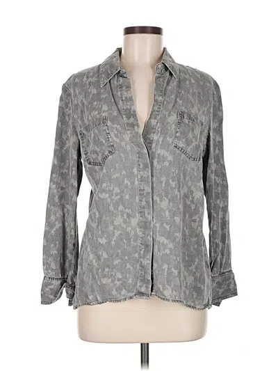 Pre-owned Tribal Jeans 3/4 Sleeve Button Down Shirt In Gray