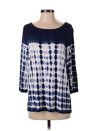 Pre-owned Tribal Jeans 3/4 Sleeve Top In Blue