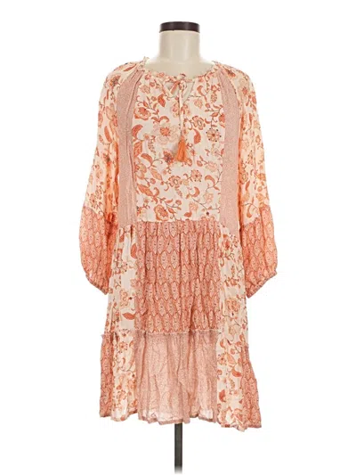 Pre-owned Tribal Jeans Casual Dress In Orange