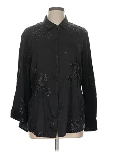 Pre-owned Tribal Jeans Long Sleeve Blouse In Black