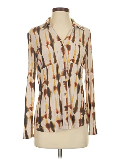 Pre-owned Tribal Jeans Long Sleeve Blouse In Brown
