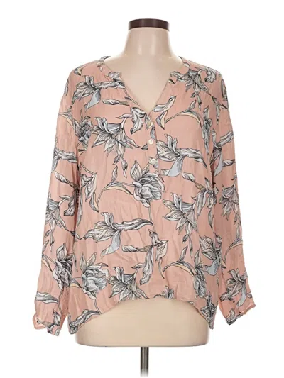 Pre-owned Tribal Jeans Long Sleeve Blouse In Tan