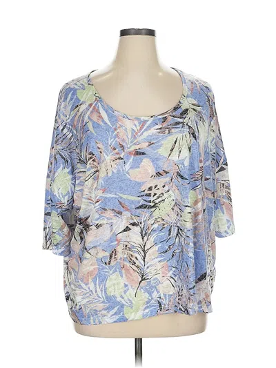 Pre-owned Tribal Jeans Short Sleeve Blouse In Blue