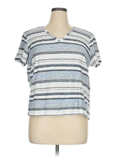 Pre-owned Tribal Jeans Short Sleeve Henley Shirt In Blue