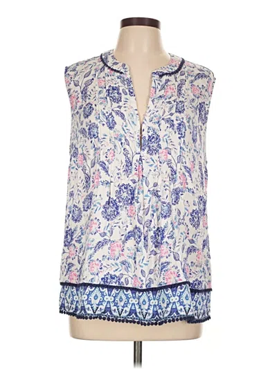 Pre-owned Tribal Jeans Sleeveless Blouse In Blue