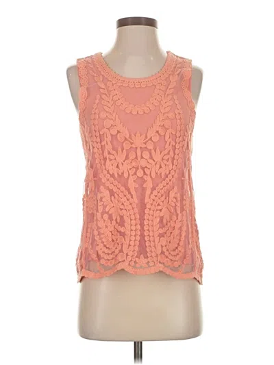 Pre-owned Tribal Jeans Sleeveless Blouse In Orange