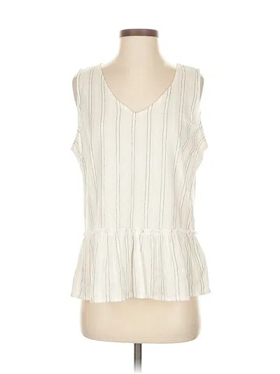 Pre-owned Tribal Jeans Sleeveless Blouse In White