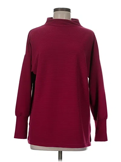 Pre-owned Tribal Jeans Turtleneck Sweater In Burgundy