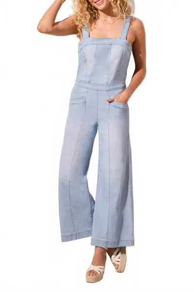 Tribal Jumpsuit With Adjustable Straps & Pockets In Bluetiful