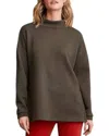 Tribal Quilted Knit Tunic Top In Spinach In Multi