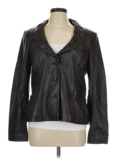 Pre-owned Tribal Leather Jacket In Black