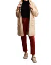 Tribal Light Sherpa Coat In Moonstone In Pink