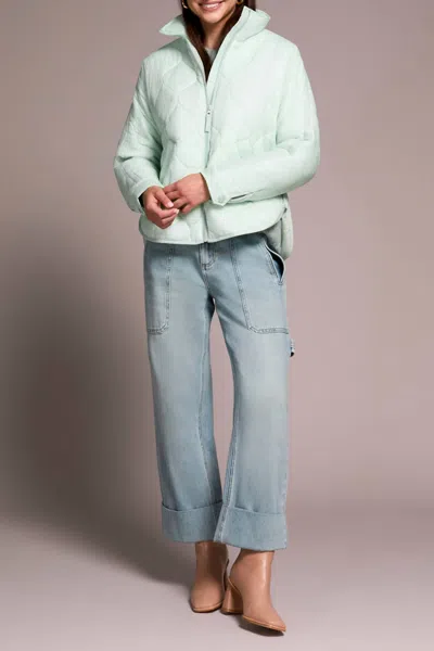 Tribal Lightweight Drop Shoulder Quilted Puffer Jacket In Aquafoam-2410 In Burgundy