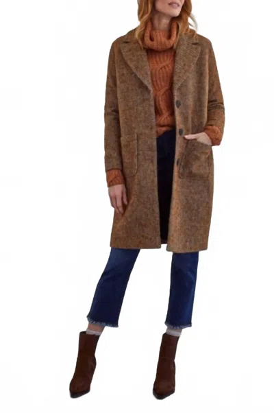 Tribal Lined Duster Coat In Mocha In Brown