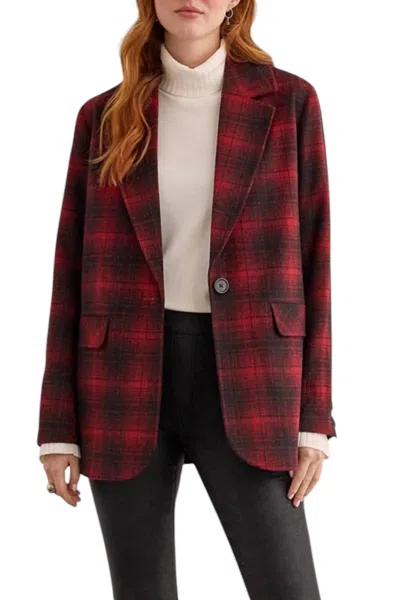 Tribal Lined Long-sleeve Jacket In Earth Red In Multi