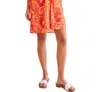 Tribal Lined Shortsleeve Dress In Raspberry In Multi