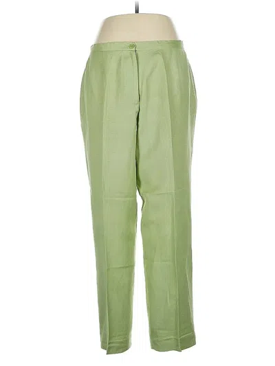 Pre-owned Tribal Linen Pants In Green