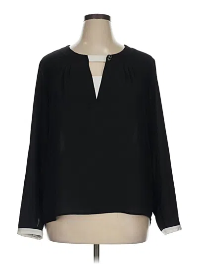 Pre-owned Tribal Long Sleeve Blouse In Black