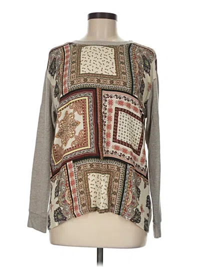 Pre-owned Tribal Long Sleeve Blouse In Gray