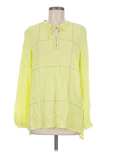 Pre-owned Tribal Long Sleeve Blouse In Green