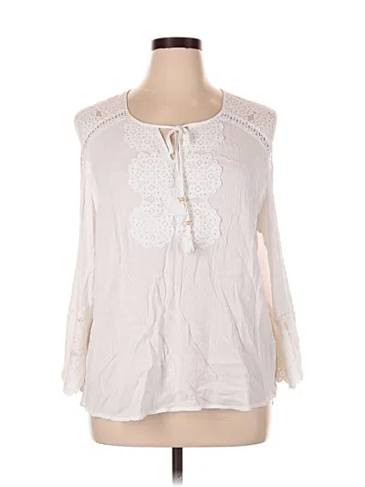 Pre-owned Tribal Long Sleeve Blouse In Ivory