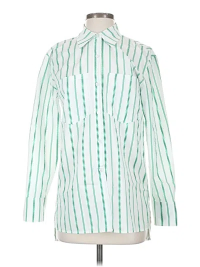 Pre-owned Tribal Long Sleeve Button Down Shirt In Green
