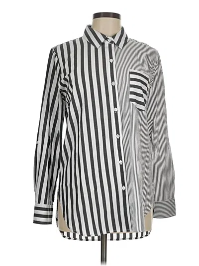 Pre-owned Tribal Long Sleeve Button Down Shirt In Silver