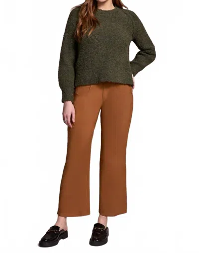 Tribal Long Sleeve Crew Neck Sweater In Ivy In Green