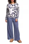 Tribal Long Sleeve Crew Neck Top In Sandstone In Multi