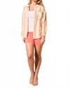 Tribal Long Sleeve Drop-shoulder Button-up Loose Shirt In Sun Ray