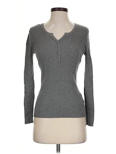 Pre-owned Tribal Long Sleeve Henley Shirt In Gray