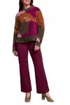 Tribal Long-sleeve Intarsia Sweater In Ginger Spice In Multi