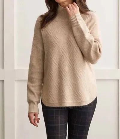 Tribal Long Sleeve Mock Neck Sweater In Oatmeal