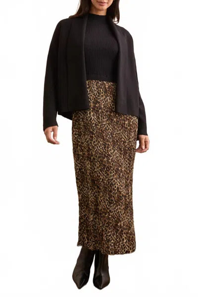 Tribal Long Sleeve Short Coatigan In Black