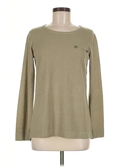 Pre-owned Tribal Long Sleeve Top Tan Crew Neck Tops In Brown