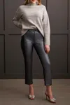 Tribal Metallic Straight Pant In Pewter