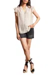 Tribal Mixed Media Blouse In French Oak In Multi