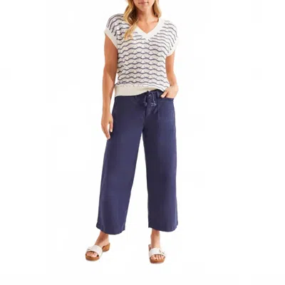 Tribal Nautical Stripe Sweater In White