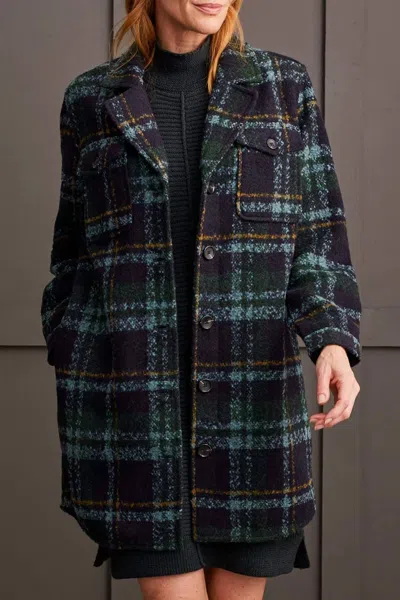 Tribal Notch Collar Car Jacket In Alpine Green In Multi