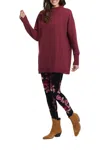 Tribal Ottoman Knit Tunic In Rubywine In Red