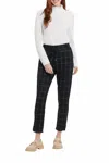 Tribal Patsy Pull On Ankle Pant With Rounded Hem In Black In Black