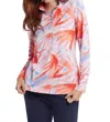 Tribal Performance Mock Neck Long Sleeve Top In Orchid In Pink