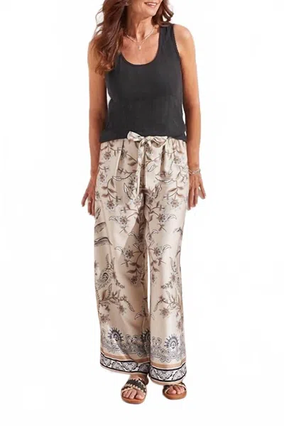 Tribal Picot Edge Trim Tank Top In Black