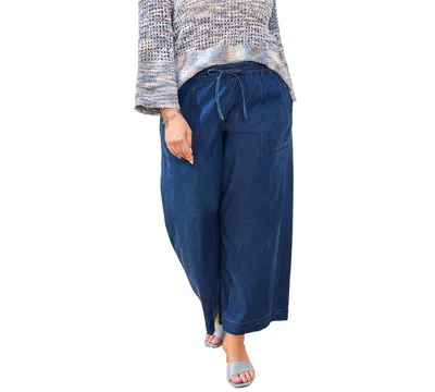 Tribal Plus Size Inclusive Audrey Jogger Wide-crop Denim Jeans