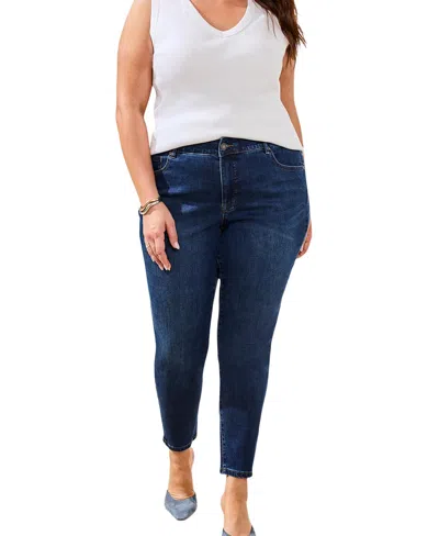 Tribal Plus Size Sophie Curvy Ankle Jeans In Multi