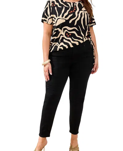 Tribal Plus Size Sophie Curvy Ankle Jeans In Multi