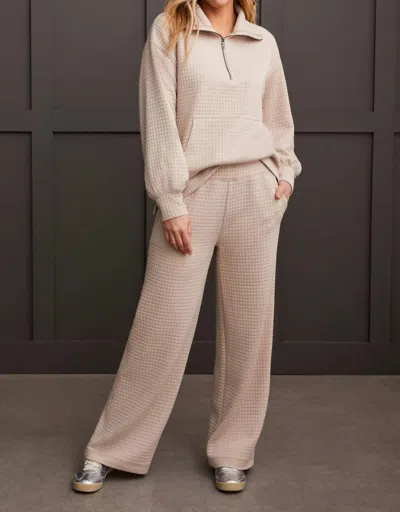 Tribal Pocket Quilted Pants In Forest Grey In Neutral