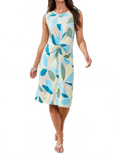 Tribal Printed Sleeveless Jersey Dress In Multicolor