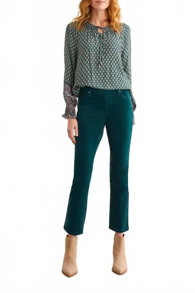 Tribal Pull-on 5 Pocket Corduroy Pants In Evergreen In Green