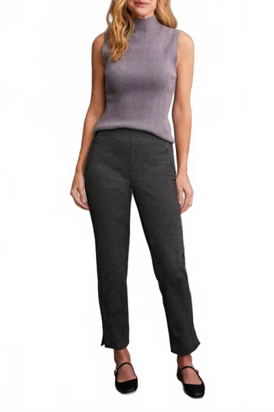 Tribal Pull On Ankle Pant In Black In Gray